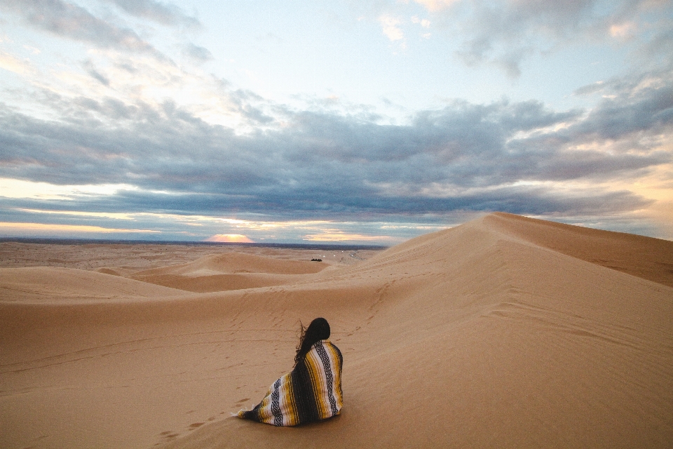 Landscape sea sand desert