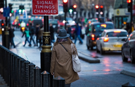 Pedestrian person woman road Photo