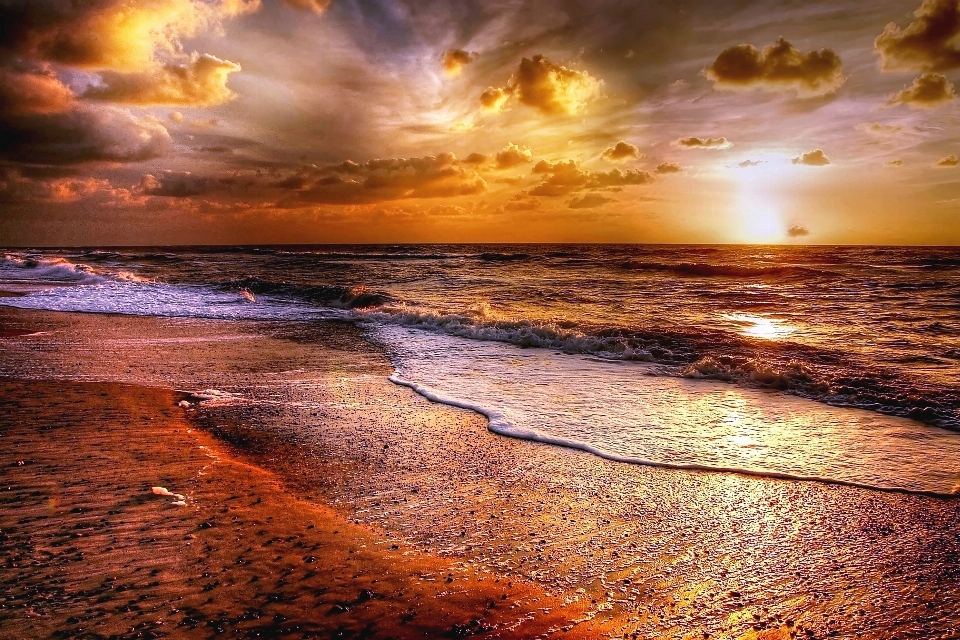 Beach landscape sea coast