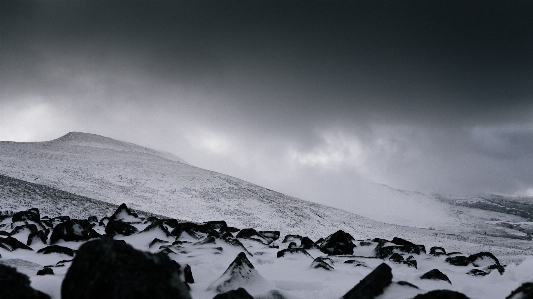 Rock berg schnee kalt Foto