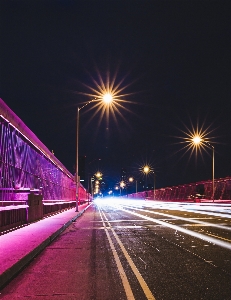 Light night sidewalk asphalt Photo