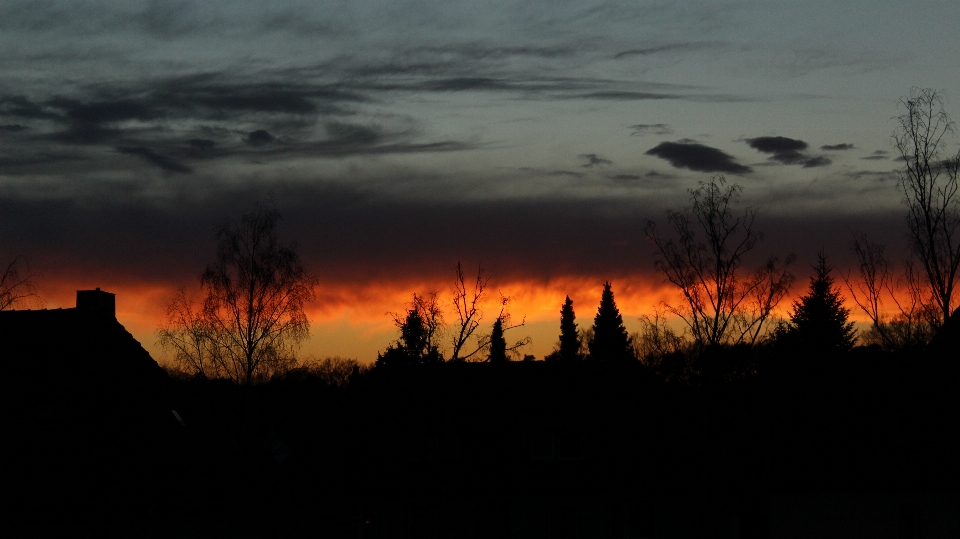 Silueta nube cielo amanecer