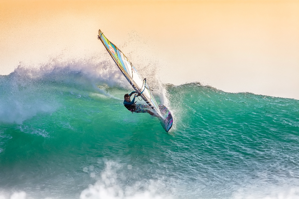 Mar ola viento surf