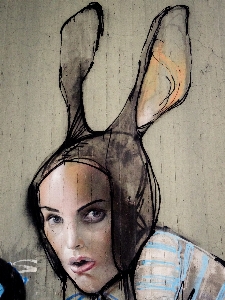 Woman urban wall decoration Photo