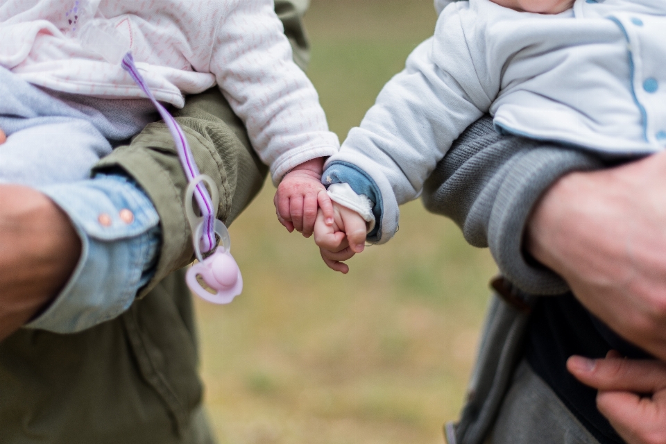 Man touch child friendship