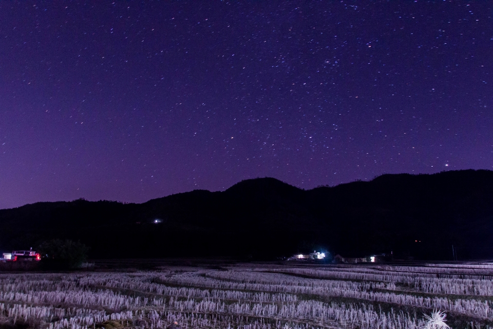 Cielo noche estrella atmósfera