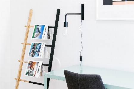 Desk table chair interior Photo