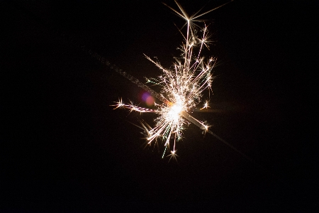 Light night recreation sparkler Photo