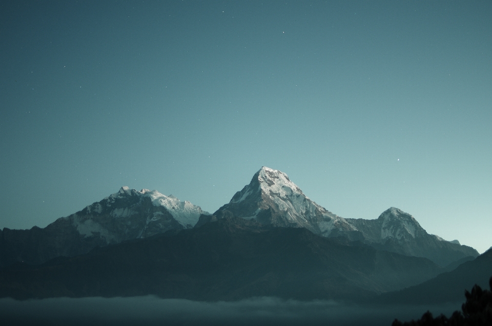 Alam cakrawala gunung awan