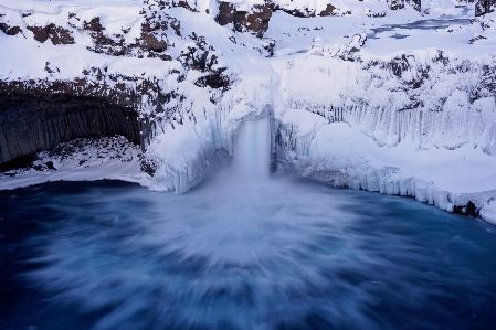 Фото вода водопад гора снег