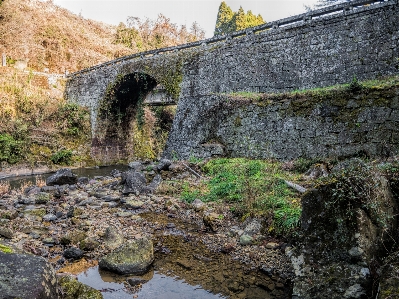 Water rock bridge wall Photo