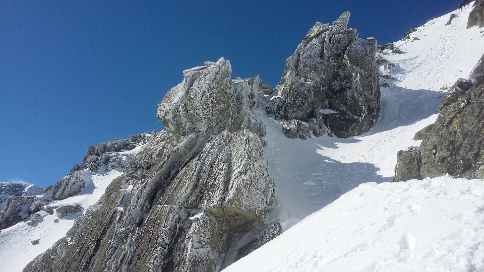 Walking mountain snow winter