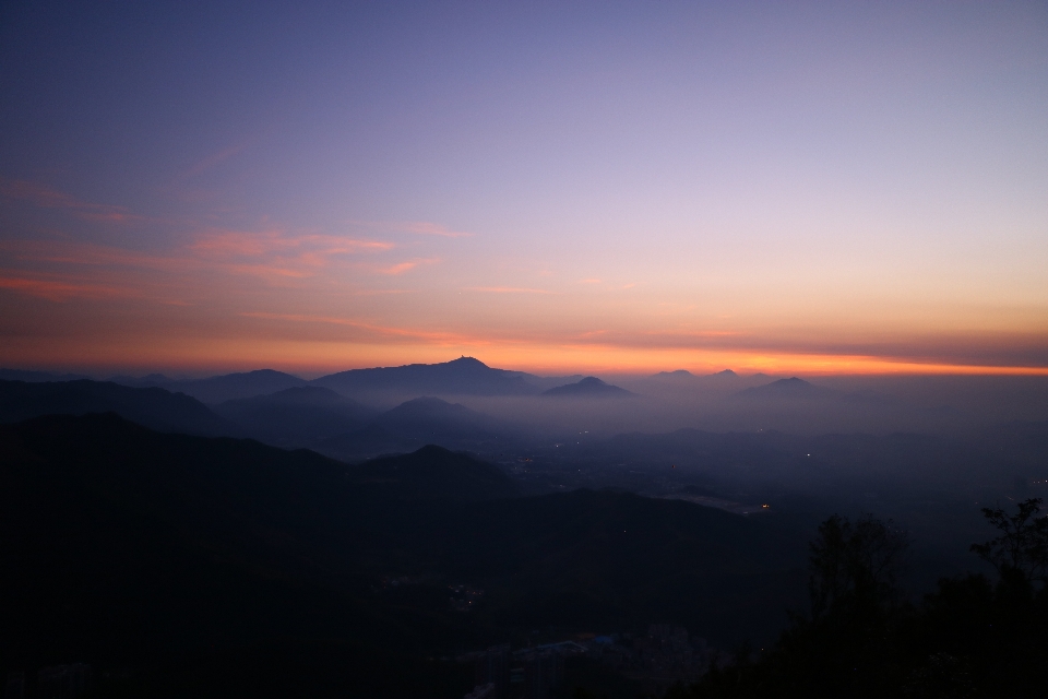 Horizonte montaña nube cielo