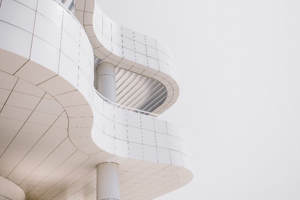 Architecture white spiral building