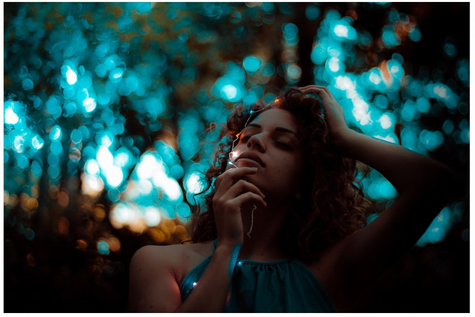 Bokeh
 mujer fotografía femenino