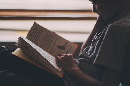 Writing boy kid reading Photo