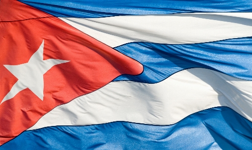 Wave flag blue cuba Photo