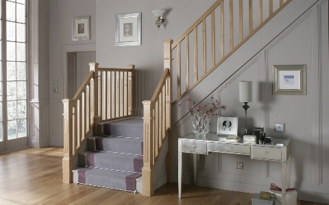 Wood floor home staircase Photo