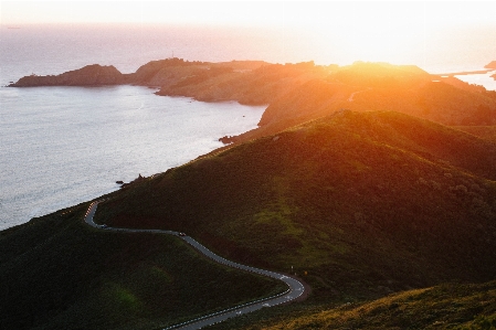 風景 海 海岸 地平線 写真