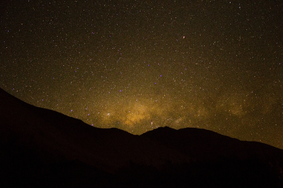 Bayangan hitam langit malam bintang