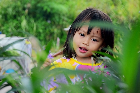 Grass person plant girl Photo