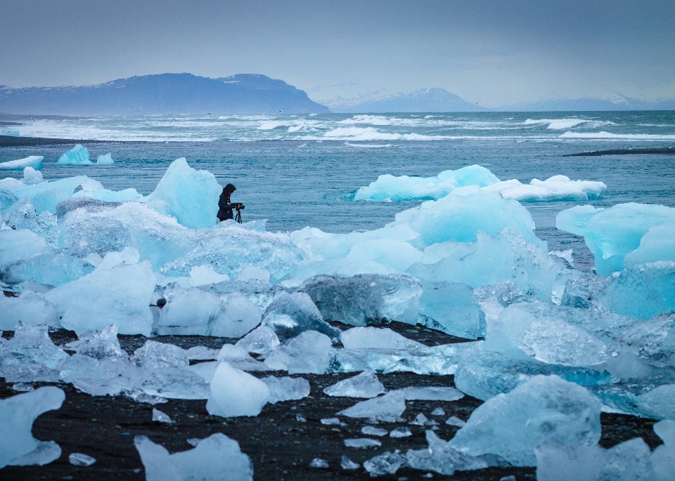 Meer ozean winter eis