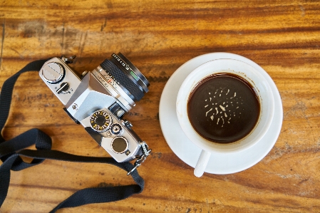 Foto Kafe kopi kayu kamera