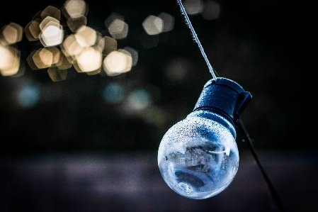 Light bokeh night glass Photo