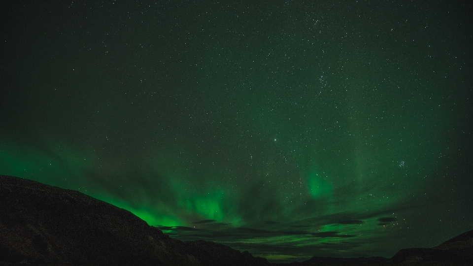 Atmosphäre grün nordlicht
 polarlicht