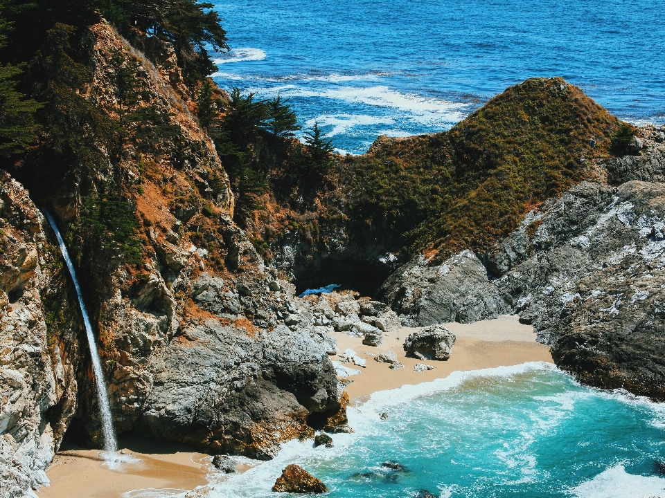 Sea coast water rock