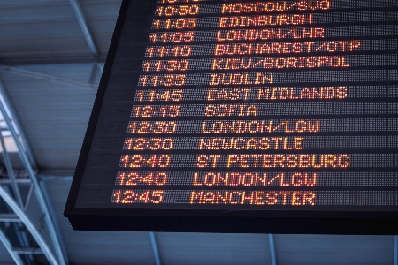 Board airport travel sign Photo