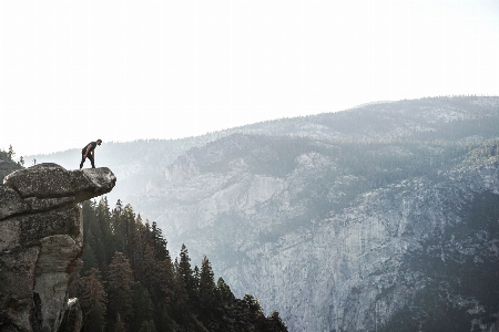 Rock person mountain adventure Photo