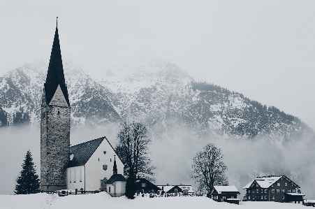 Mountain snow winter cloud Photo