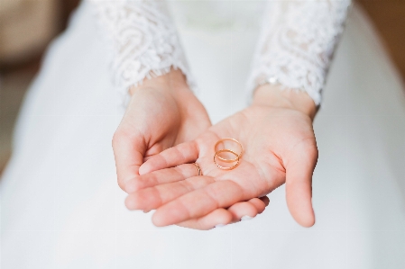 Hand finger wedding bride Photo