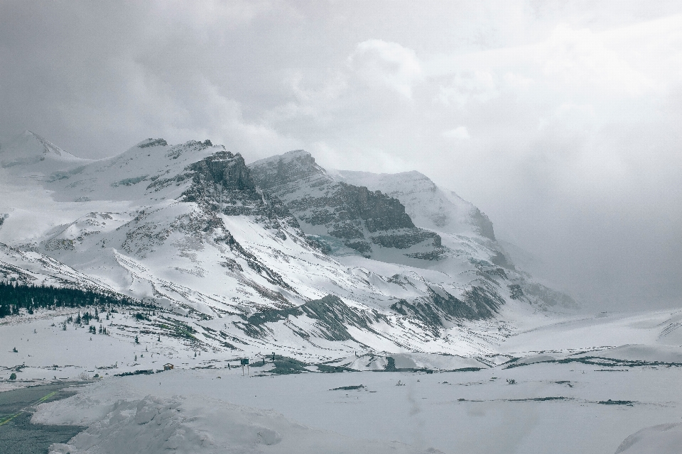 Berg schnee winter wolke