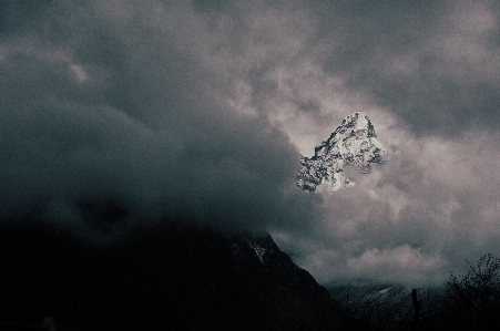 自然 山 云 天空 照片