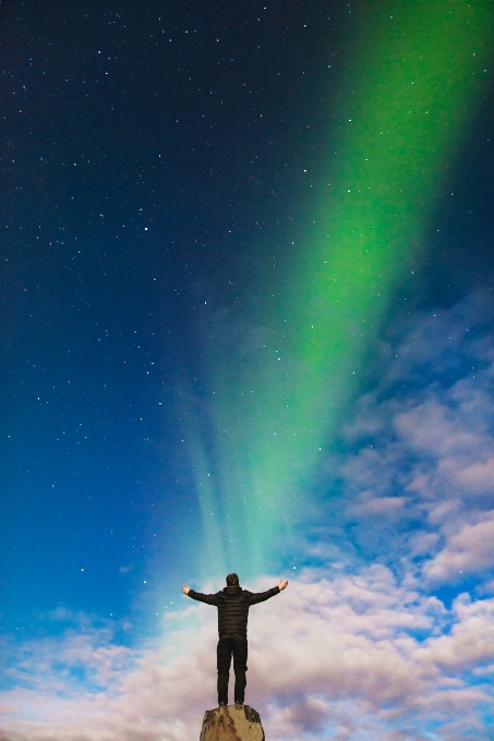 Awan langit suasana aurora