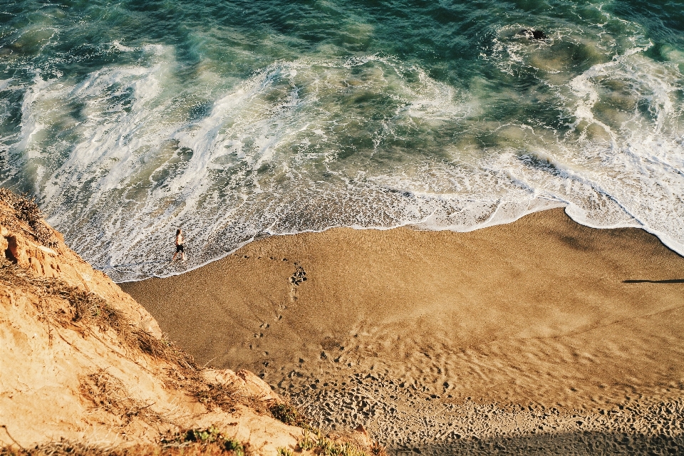 Paesaggio mare costa sabbia