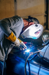 Vehicle welding blue Photo