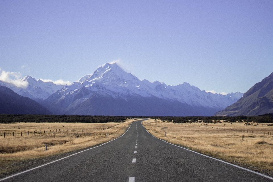 Landscape horizon mountain road