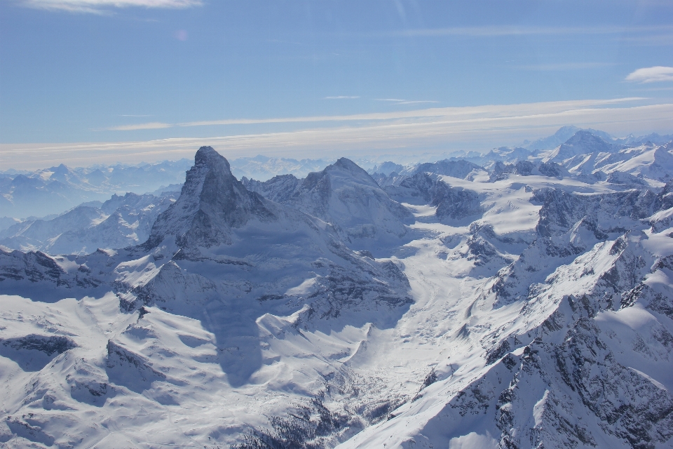 Paysage nature montagne neige