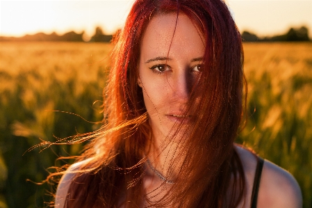 Nature grass person girl Photo