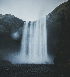 Sea water waterfall mist Photo