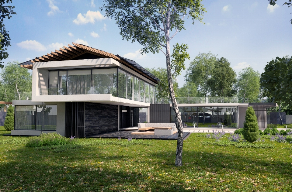 Arbre architecture villa loger