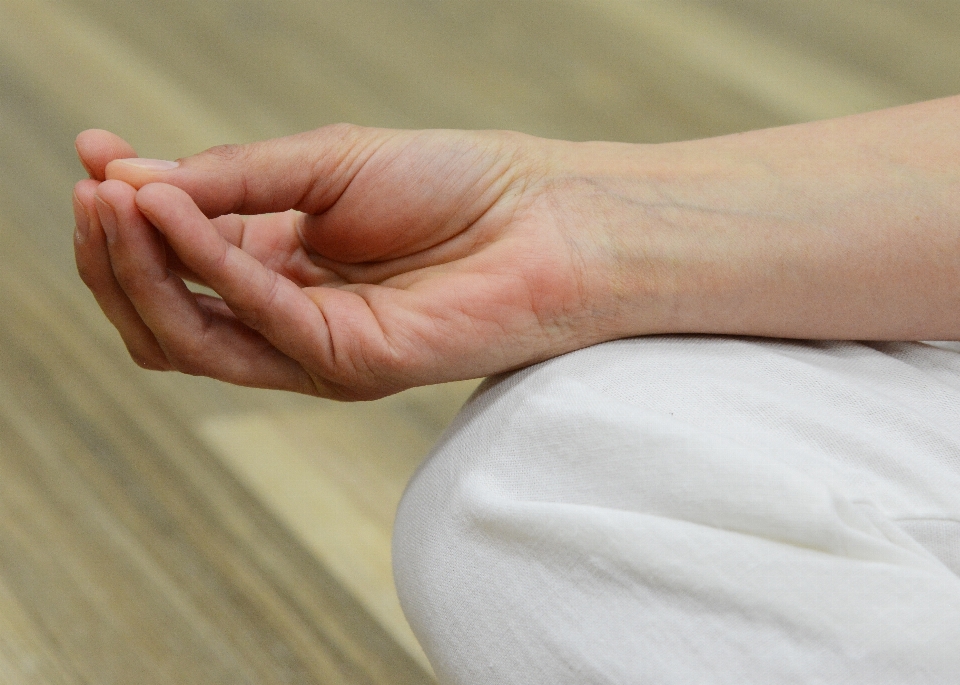 Hand leg finger meditate