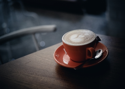 Zdjęcie Kawa poranek filiżanka cappuccino
