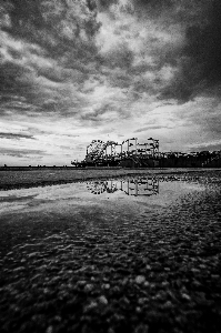 Foto Laut pesisir cakrawala awan