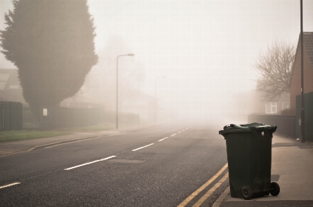 Light fog road mist Photo