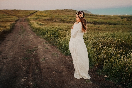 Woman field photography flower Photo