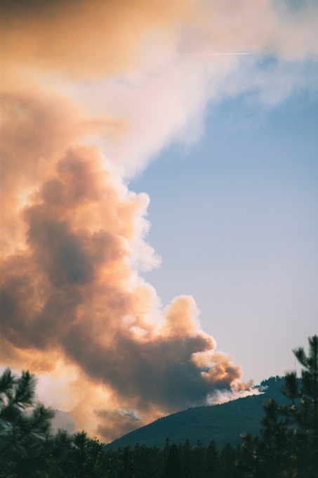 Nuage ciel coucher de soleil champ